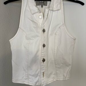 Hudson Jeans White Denim Vest